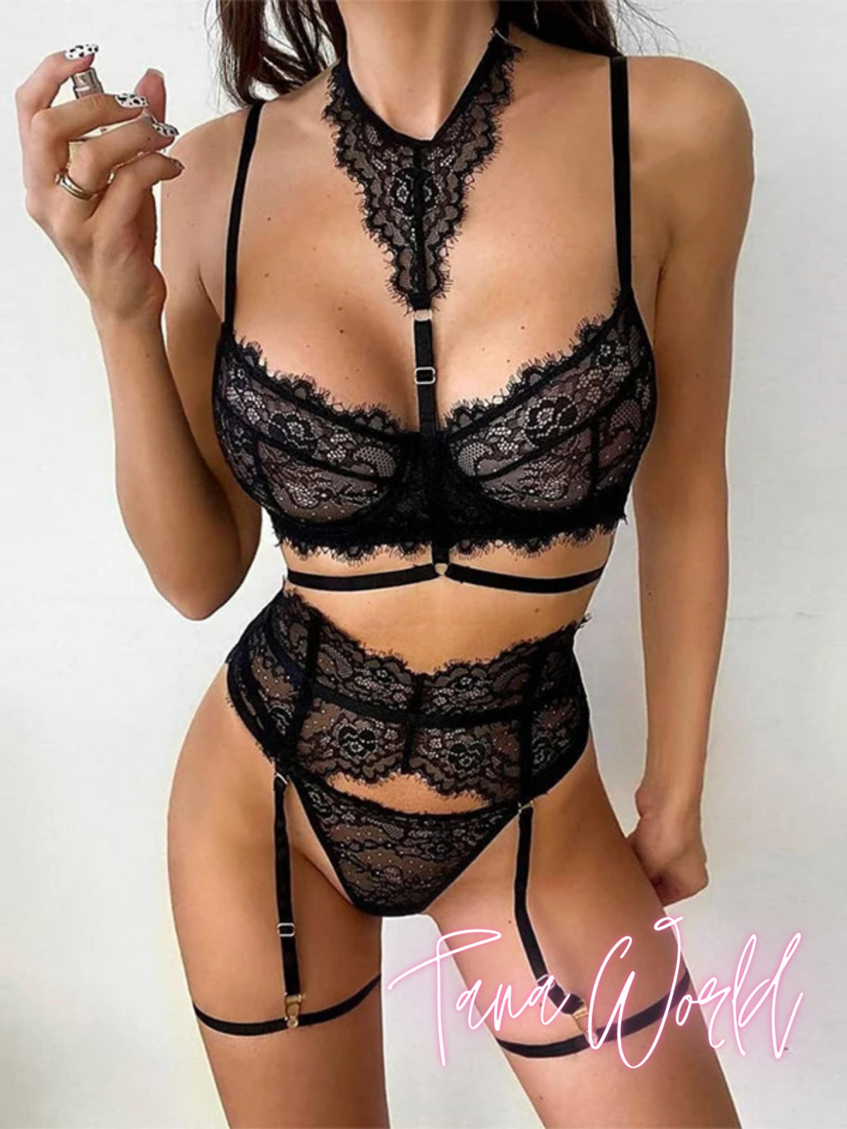 Tana World – Embrassez la Nuit : Ensemble Lingerie 6 Pièces Séduction