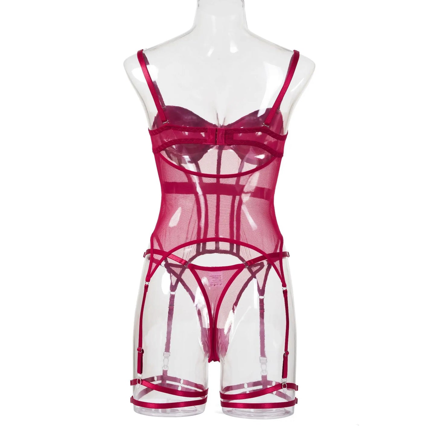 Euphoria Mesh Bodysuit – Celestial Backless Seduction & Garter Provocateur Set