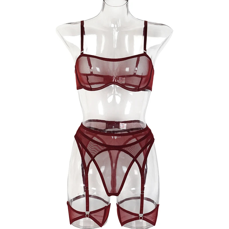 Tulle Fever 🔥 – Ensemble Lingerie Ultra Sexy, Transparent & Sans Limites !